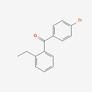 molecular formula C15H13BrO B1292345 4-溴-2'-乙基二苯甲酮 CAS No. 951884-82-5
