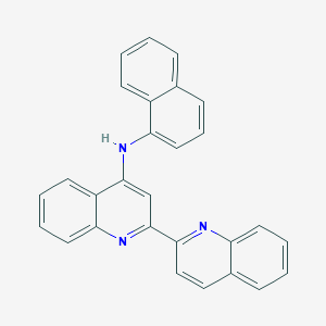 molecular formula C28H19N3 B12923462 [2,2'-Biquinolin]-4-amine, N-1-naphthalenyl- CAS No. 57115-19-2