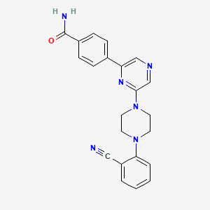 4-(6-(4-(2-Cyanophenyl)piperazin-1-yl)pyrazin-2-yl)benzamide