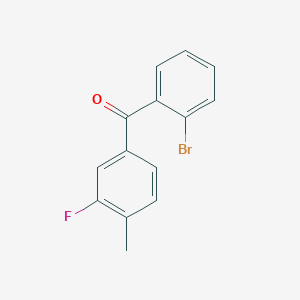 molecular formula C14H10BrFO B1292349 2-Bromo-3'-fluoro-4'-methylbenzophenone CAS No. 951886-24-1