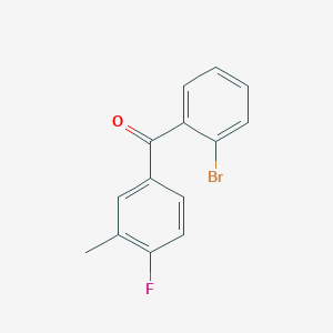 molecular formula C14H10BrFO B1292353 2-Bromo-4'-fluoro-3'-methylbenzophenone CAS No. 951886-58-1