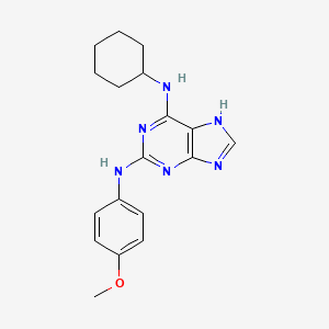 N~6~-Cyclohexyl-N~2~-(4-methoxyphenyl)-7H-purine-2,6-diamine