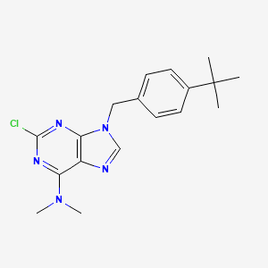 9H-Purin-6-amine, 2-chloro-9-((4-(1,1-dimethylethyl)phenyl)methyl)-N,N-dimethyl-