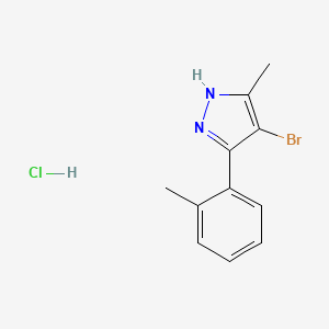 4-Bromo-5-methyl-3-(o-tolyl)-1H-pyrazole hydrochloride