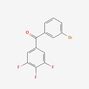 molecular formula C13H6BrF3O B1292362 3-Bromo-3',4',5'-trifluorobenzophenone CAS No. 951888-39-4