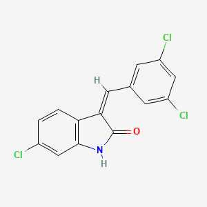 molecular formula C15H8Cl3NO B12923701 3-(3,5-Dichlorobenzylidene)-6-chloroindolin-2-one 