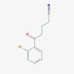 molecular formula C11H10BrNO B1292371 5-(2-Bromophenyl)-5-Oxovaleronitrile CAS No. 884504-59-0