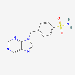 molecular formula C12H11N5O2S B12923712 4-(Purin-9-ylmethyl)benzenesulfonamide CAS No. 19270-99-6