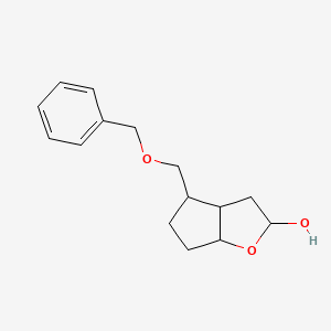 molecular formula C15H20O3 B12923729 4-((Benzyloxy)methyl)hexahydro-2H-cyclopenta[b]furan-2-ol CAS No. 62110-37-6