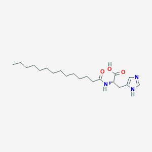 molecular formula C20H35N3O3 B12923758 N-Tetradecanoyl-L-histidine CAS No. 16804-63-0