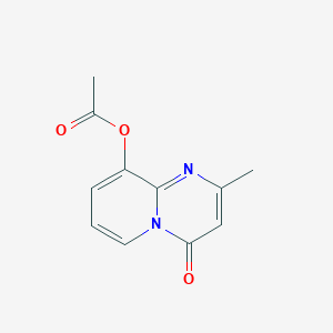 molecular formula C11H10N2O3 B12923777 2-Methyl-4-oxo-4H-pyrido[1,2-a]pyrimidin-9-yl acetate CAS No. 61316-20-9