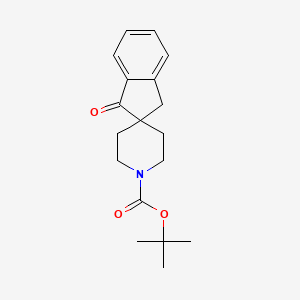 molecular formula C18H23NO3 B1292379 tert-Butyl 1-oxo-1,3-dihydrospiro[indene-2,4'-piperidine]-1'-carboxylate CAS No. 1228079-29-5