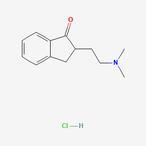 molecular formula C13H18ClNO B12923804 (2RS)-2-[2-(Dimethylamino)ethyl]indan-1-one Hydrochloride 