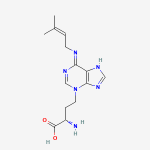 molecular formula C14H20N6O2 B12923813 (2S)-2-amino-4-{6-[(3-methylbut-2-en-1-yl)amino]-3H-purin-3-yl}butanoic acid CAS No. 69832-12-8