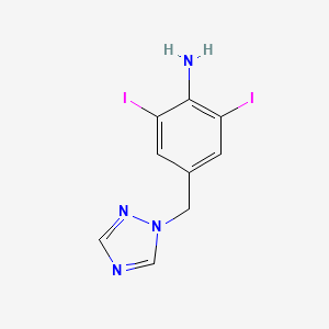 2,6-Diiodo-4-[(1H-1,2,4-triazol-1-yl)methyl]aniline