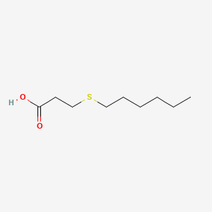 molecular formula C9H18O2S B12923874 3-Hexylthiopropionic acid CAS No. 68298-41-9