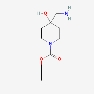 molecular formula C11H22N2O3 B1292395 Tert-butyl 4-(aminomethyl)-4-hydroxypiperidine-1-carboxylate CAS No. 392331-66-7