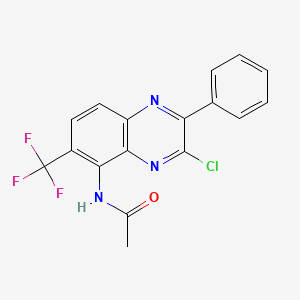 N-(3-Chloro-2-phenyl-6-(trifluoromethyl)quinoxalin-5-yl)acetamide