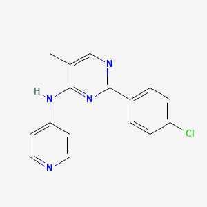 2-(4-Chlorophenyl)-5-methyl-N-(pyridin-4-yl)pyrimidin-4-amine