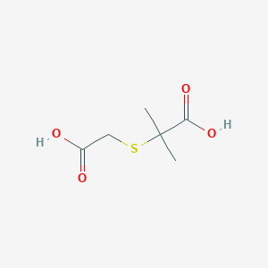 molecular formula C6H10O4S B1292402 2-[(Carboxymethyl)sulfanyl]-2-methylpropanoic acid 