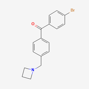 molecular formula C17H16BrNO B1292409 4-Azetidinomethyl-4'-bromobenzophenone CAS No. 898756-43-9