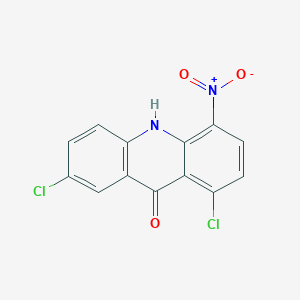 B12924101 1,7-Dichloro-4-nitroacridin-9(10H)-one CAS No. 21814-67-5