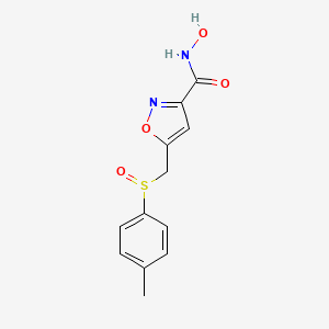 3-Isoxazolecarboxamide, N-hydroxy-5-[[(4-methylphenyl)sulfinyl]methyl]-