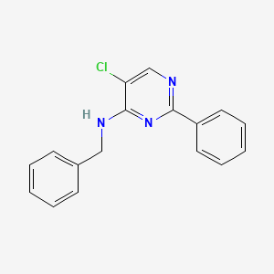 molecular formula C17H14ClN3 B12924163 N-Benzyl-5-chloro-2-phenylpyrimidin-4-amine CAS No. 823796-16-3