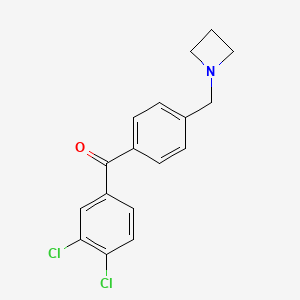 molecular formula C17H15Cl2NO B1292417 4'-Azetidinomethyl-3,4-dichlorobenzophenone CAS No. 898757-00-1