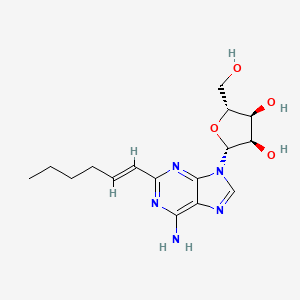 (2R,3R,4S,5R)-2-[6-Amino-2-((E)-hex-1-enyl)-purin-9-yl]-5-hydroxymethyl-tetrahydro-furan-3,4-diol