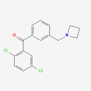 molecular formula C17H15Cl2NO B1292418 3'-氮杂环丁基甲基-2,5-二氯二苯甲酮 CAS No. 898772-12-8