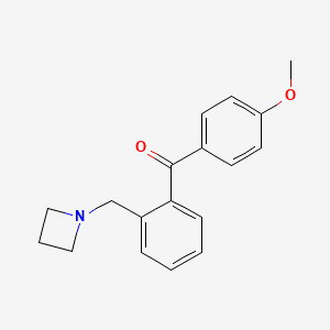 molecular formula C18H19NO2 B1292420 2-Azetidinomethyl-4'-methoxybenzophenone CAS No. 898754-41-1