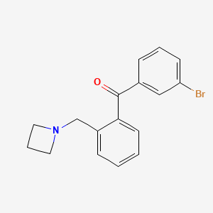 molecular formula C17H16BrNO B1292429 2-Azetidinomethyl-3'-bromobenzophenone CAS No. 898754-68-2