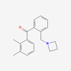 molecular formula C19H21NO B1292433 2'-氮杂环丁基甲基-2,3-二甲基二苯甲酮 CAS No. 898754-85-3