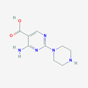 4-Amino-2-(piperazin-1-yl)pyrimidine-5-carboxylic acid