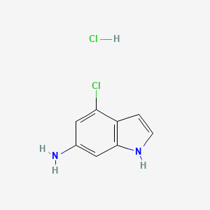 molecular formula C8H8Cl2N2 B1292465 4-Chloro-1H-indol-6-amine hydrochloride CAS No. 1134724-15-4