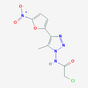 2-Chloro-N-(5-methyl-4-(5-nitrofuran-2-yl)-1H-1,2,3-triazol-1-yl)acetamide