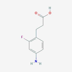 molecular formula C9H10FNO2 B1292484 3-(4-氨基-2-氟苯基)丙酸 CAS No. 1373223-15-4