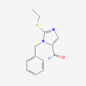 1H-Imidazole-5-carboxaldehyde, 2-(ethylthio)-1-(phenylmethyl)-