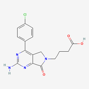 4-[2-Amino-4-(4-chlorophenyl)-7-oxo-5,7-dihydro-6h-pyrrolo[3,4-d]pyrimidin-6-yl]butanoic acid