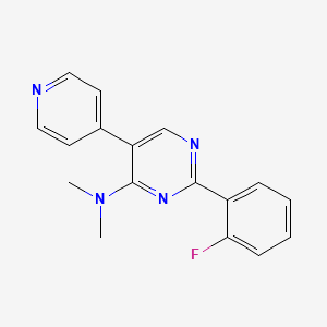 2-(2-Fluorophenyl)-N,N-dimethyl-5-(pyridin-4-yl)pyrimidin-4-amine