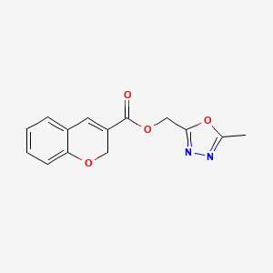 (5-methyl-1,3,4-oxadiazol-2-yl)methyl 2H-chromene-3-carboxylate