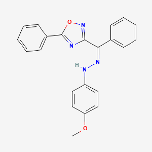 3-((2-(4-Methoxyphenyl)hydrazono)(phenyl)methyl)-5-phenyl-1,2,4-oxadiazole