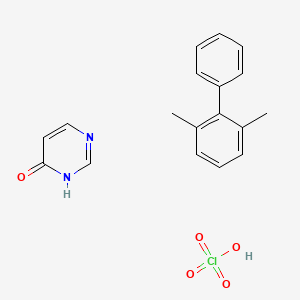 1,3-dimethyl-2-phenylbenzene;perchloric acid;1H-pyrimidin-6-one