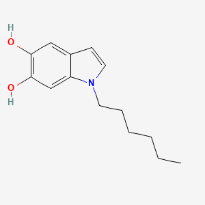 molecular formula C14H19NO2 B12924984 1-Hexyl-1H-indole-5,6-diol 