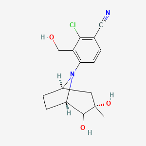 2-Chloro-4-((1S,3S,5R)-2,3-dihydroxy-3-methyl-8-azabicyclo[3.2.1]octan-8-yl)-3-(hydroxymethyl)benzonitrile