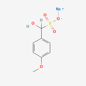 molecular formula C8H9NaO5S B1292502 Benzenemethanesulfonic acid, alpha-hydroxy-4-methoxy-, monosodium salt CAS No. 33402-67-4