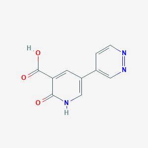 2-Oxo-5-(pyridazin-4-yl)-1,2-dihydropyridine-3-carboxylic acid