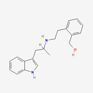 molecular formula C20H24N2O B12925033 (2-(2-((1-(1H-Indol-3-yl)propan-2-yl)amino)ethyl)phenyl)methanol CAS No. 62580-24-9