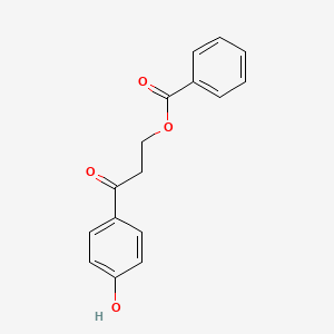 molecular formula C16H14O4 B12925049 3-(4-Hydroxyphenyl)-3-oxopropyl benzoate 